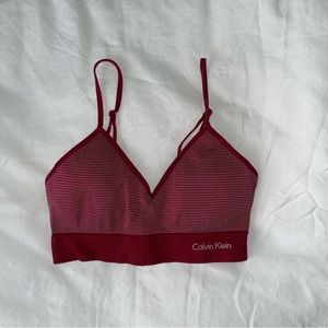 CALVIN KLEIN | Striped Sports Bra